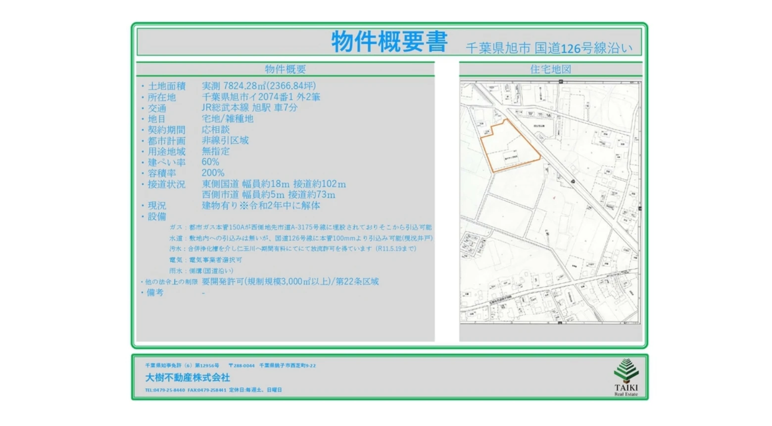 貸地_千葉県旭市_国道126号線沿